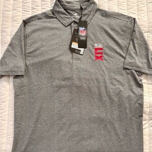 NFL Gray and Red Men's Polo Shirt